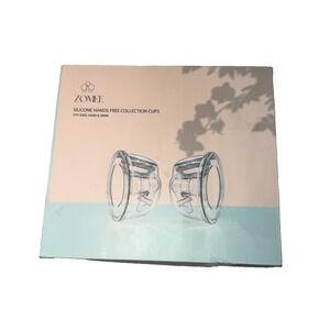 Zomee Silicone Hands Free Collection Cups new two 2 breast flange breastfeeding